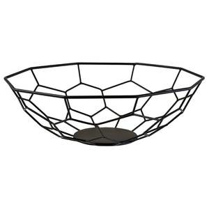 Panier à fruits décoratif de couleur noire, de forme ronde, pour la décoration de la maison, centre de table, panier à fruits décoratif - Product Image 1