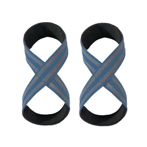 New Arrival Figure 8 Neoprene Padded Wrist Straps Anti Slip <b>Barbell</b> Grip Support for <b>Weight</b> Lifting Fitness Safety Training - Product Image 2