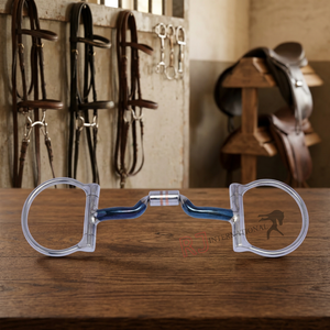 Nuevos bocados para caballo de acero inoxidable azul con boca de hierro dulce/bridas de Riaz Jamal Intel - Product Image 2