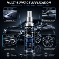 CCCV8 Revêtement en spray rapide longue durée, barrière protectrice nano en polysiloxane, dureté 9H +50% de brillance, soin de la peinture de la carrosserie du véhicule, 125 ml