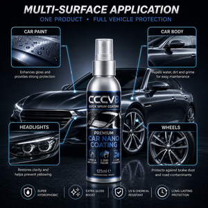 CCCV8 Long Lasting Quick <b>Spray</b> Coating Polysiloxane Nano Protective Barrier 9H Hardness +50% Gloss Vehicle Body <b>Paint</b> Care 125ml - Product Image 6