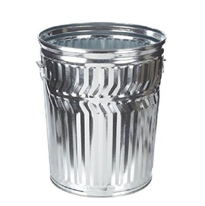 Cesto de Basura Metálico Galvanizado Hecho a Mano, Ecológico, Portátil, Redondo, para Interiores y Exteriores, de Alta Calidad, en Tendencia - Product Image 1