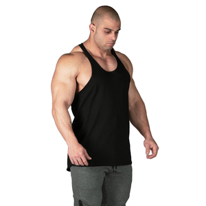 Débardeur de sport Body Fit en Spandex/Coton, écologique, séchage rapide, doux, respirant, avec emmanchures profondes, OEM, marque privée, logo personnalisé - Product Image 3