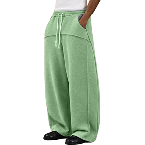 Pantalon de yoga évasé taille haute pour femme, couleur unie, avec bande latérale, extensible, tricoté, longueur intégrale, pour toutes les saisons - Product Image 4