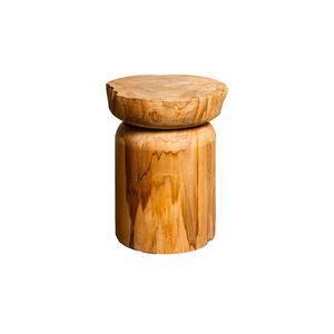 ARTERRA Meubles en teck artisanaux de luxe pour entrepôts et hôtels, sièges cylindriques rustiques en teck naturel - Product Image 1