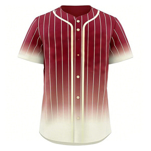 Maillot de baseball à boutons à motif écossais imprimé par sublimation, respirant, anti-humidité, séchage rapide, grande taille, pour softball d'hiver - Product Image 1