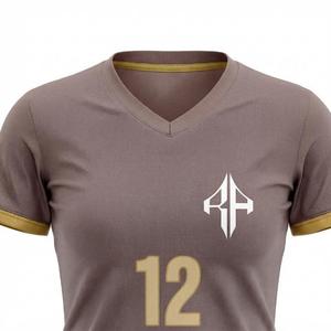 Tenue de sport de football pour femme avec impression sublimée et logo blanc, 100 % polyester haute performance, manches courtes - Product Image 6