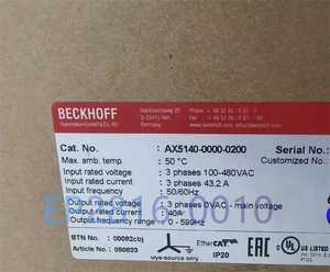 Módulo Controlador PLC Beckhoff AX5140-0000-0200, 16 E/S, Voltaje de Funcionamiento 240V, Comunicación EtherCAT para Automatización Industrial - Product Image 4