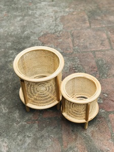 Hot Trend Mejor diseño Macetas de plantas de ratán natural hechas a mano 2 tamaños para la decoración del hogar y el jardín Bolsas de cultivo al por mayor - Product Image 4