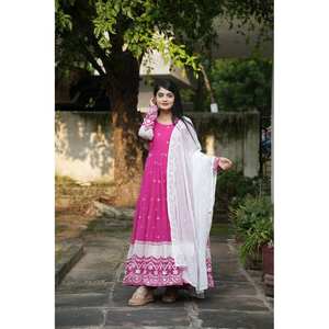 Designer <b>Modest</b> <b>Sets</b> Beautiful Party Wear Gown with Pendant and Dupatta for Special Occasions - Product Image 3