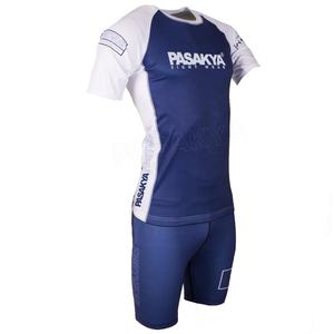 OEM 서핑 스포츠 래쉬가드 BJJ 프린트 컴프레션 셔츠 반팔 MMA 커스텀 로고 승화 래쉬가드 세트 (남성용) - Product Image 2