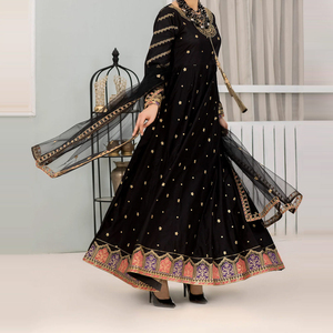 Vestidos Casuales de Verano Elegantes para Mujer, Diseño Pakistaní con Estampado Sólido y Logotipo Personalizado para Fiestas y Bodas, Precio al por Mayor, en Stock - Product Image 4