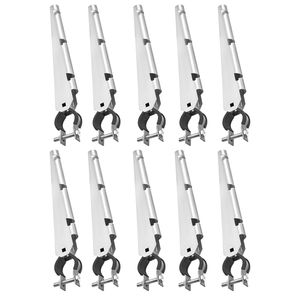 Extensor de Poste de Valla de Acero Galvanizado, Paquete de 10, 14.8, para Cercas de Malla de 1.3 y 1.5 Pulgadas, Diseño de Soporte en U, Brazo para Alambre de Púas para Mascotas, 100% - Product Image 1