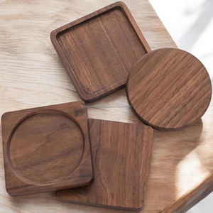Custom Natural <b>Black</b> Walnut Round Square Cute Wooden Wine Beer Coffee Tea Cup <b>Coaster</b> Mat From Falak World Export - Product Image 4