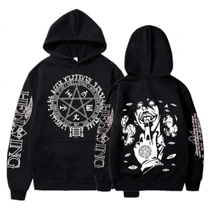 <b>Men's</b> 100% Cotton 500gsm Blank Heavy Weight <b>Thick</b> Printing logo Drop Shoulder Flock Hoodies Sweatshirt Custom Print <b>Hoodie</b> <b>Men</b> - Product Image 6