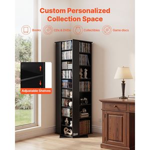 Armadio Portaoggetti Multimediale con 34 Scomparti, Torre Porta CD/DVD, Libreria per CD/DVD, Supporto Portatile per Dischi di Giochi - Product Image 4