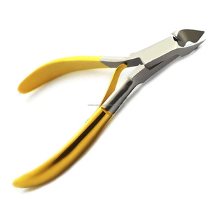 Manicure Pedicure <b>Cuticle</b> Nail Nipper Half Gold Stainless Steel Clipper Nail <b>Trimmer</b> Cutter Professional Salon Nail Care Tool - Product Image 1