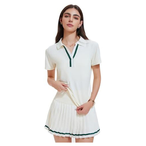 Uniforme de Tenis con Logotipo Personalizado, Camiseta y Falda de Tenis Transpirables y Elásticas, Ropa de Tenis Cómoda para Entrenamiento - Product Image 1