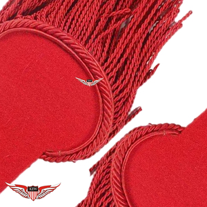 Epaulettes de Hombro Formales y Transpirables con Flecos Rojos, Epaulettes de Uniforme de Lana, Epaulettes con Flecos para Vestimenta Ceremonial - Product Image 2