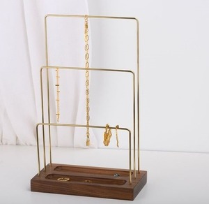 Durable <b>Metal</b> Jewelry Display Stand Holder With Multi Layer Hooks For Necklace <b>Bracelet</b> Earrings Ring Organization - Product Image 1