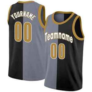 Maillot de basketball décontracté sans manches bicolore personnalisé imprimé par transfert thermique, respirant et anti-humidité - Product Image 6