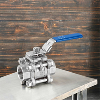 Vanne à boisseau sphérique en acier inoxydable LYC BT-3AK 1 pouce, capacité 1000 PSI, DN15-DN50, passage plein, commande manuelle, filetage BSP, OEM, eau, huile, gaz