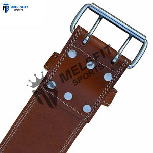 Ceinture de musculation réglable en cuir robuste, soutien dorsal antidérapant, protection professionnelle unisexe pour la force athlétique - Product Image 4