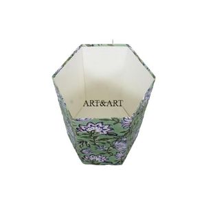 Cubo de basura de cartón DIY con tela de algodón con estampado floral hecho a mano, proyecto DIY listo para usar para escuelas e instituciones. - Product Image 6