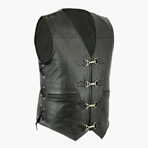 Gilet en cuir pour moto, gilet de moto élégant pour homme, cuir véritable de haute qualité, respirant, imperméable, vêtements de sport - Product Image 1