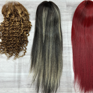 Peluca recta natural superventas al por mayor de 28 pulgadas, pelo virgen completo, peluca con parte en U de color degradado con encaje transparente suizo HD - Product Image 5
