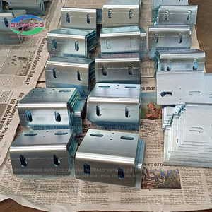 Steel column base <b>plates</b> are fabricated to order, with <b>surface</b> treatment, hot-dip galvanizing, powder coating - Product Image 2