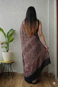 Export Quality Modal Silk <b>Saree</b> with Elegant Prints Indian Ethnic Wear - Product Image 3
