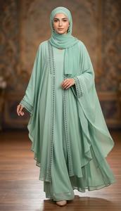 Abaya estilo Dubái, hermoso caftán abaya 2026, último diseño de abaya, ideal para Eid y bodas. - Product Image 1