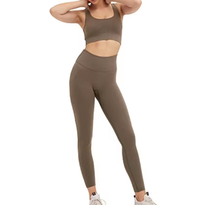 High Quality OEM Women yoga Sets Best Selling Multi Color Cotton breathable anti shrink cheap Price Stylish Yoga Set for Women - Product Image 5