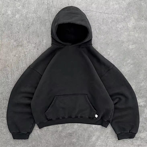 Sudadera con Capucha de Forro Polar para Hombre, Talla Grande, Color Sólido, Diseño Casual con Bolsillos, Corte Regular, Otoño 2026, Nueva Colección - Product Image 6