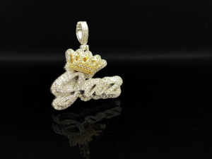 Colgante Personalizado de Rueda de la Fortuna con Diamantes Helados, Corona con Pedrería, Chapado en Acero Inoxidable, Estilo Hiphop, Amuleto Unisex, The Ice Legacy - Product Image 3