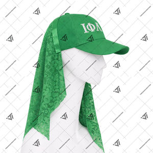 Casquette de baseball brodée avec voile en dentelle, vêtements de la sororité grecque Iota Phi Lambda, accessoires grecs, vente en gros - Product Image 2