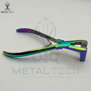 คีมติดเทปต่อผมแบบเคลือบสีรุ้ง หัวเจาะรู ซิลิโคนนุ่ม ใช้ในร้านเสริมสวย - Product Image 2