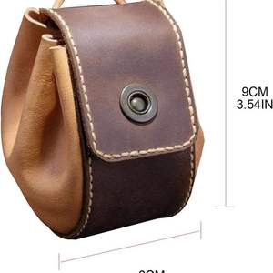 Bolsa de dados de cuero hecha a mano con cierre de cordón para juegos de mesa Dnd, bolsa de almacenamiento para dados poliédricos de 7 piezas - Product Image 3