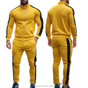 2025เซ็ตเสื้อแจ็คเก็ตกีฬาแบบ2ชิ้นของผู้ชาย, เซ็ตกางเกงขายาวมีซิปสีเปิดปิดเสื้อผ้าลำลองพิมพ์ลายฤดูใบไม้ผลิฤดูใบไม้ร่วง - Product Image 1