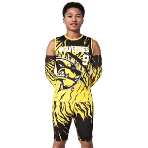 Maillot de compression sans manches 7v7 et short – Uniforme adulte de haute qualité, grande taille, respirant, imprimé, personnalisable 2026 - Product Image 1