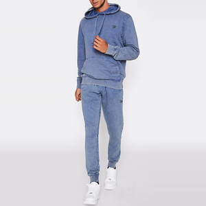 Survêtement décontracté à capuche en molleton avec logo personnalisé, 100 % coton, écologique, anti-humidité, vêtements de sport actifs pour la gym - Product Image 3