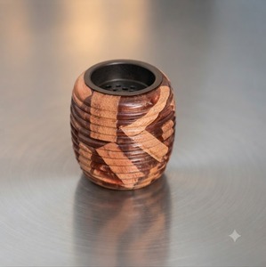 Quemador de Incienso de Madera Artesanal, Porta Incienso Árabe Oud, Difusor de Aromaterapia con Diseño de Madera de Sándalo Acanalado para Decoración del Hogar - Product Image 1