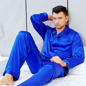 Core Collection <b>Men</b> Night Suit Short Sleeve V Neck Shorts <b>Set</b> Drawstring Soft Breathable Lightweight Summer Sleepwear Home - Product Image 5