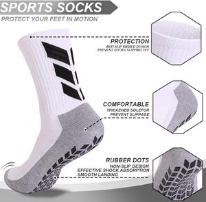 Custom Logo Anti-Slip Design New Style Men Women Polyester Cotton Soccer <b>Socks</b> Silicone Suction Cup <b>Grip</b> Anti-Bacterial - Product Image 5