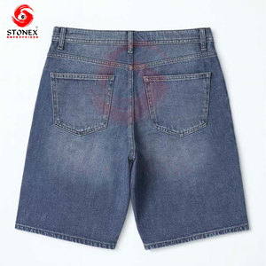 Shorts en jean déchiré pour homme, taille mi-haute, effet délavé, style streetwear, décontracté, été - Product Image 3