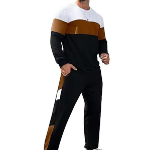 Ensemble de survêtement pour homme en molleton respirant à capuche avec logo personnalisé, 2 pièces, pour l'entraînement, la remise en forme et les sports - Product Image 1
