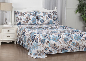 Wholesale OEM Flower Printing <b>Sheets</b> Bedding Set 100% Polyester Microfiber Bed <b>Sheet</b> Set for Sale - Product Image 5