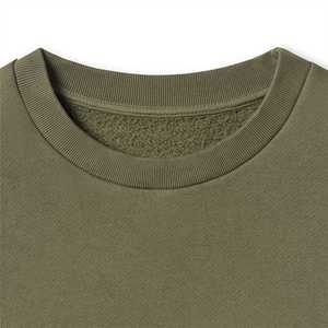 OEM Boxy Fit Oversized Crew Neck <b>Plain</b> <b>Sweatshirt</b> Men's Heavyweight Solid Color Blank Custom Design Unisex Cropped <b>Sweatshirts</b> - Product Image 6