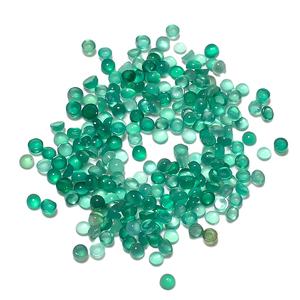 พลอยพลอยพลอยโมราพลอยสังเคราะห์สีเขียวธรรมชาติกึ่งมีค่าขนาด2มม. รูปทรงกลม - Product Image 2